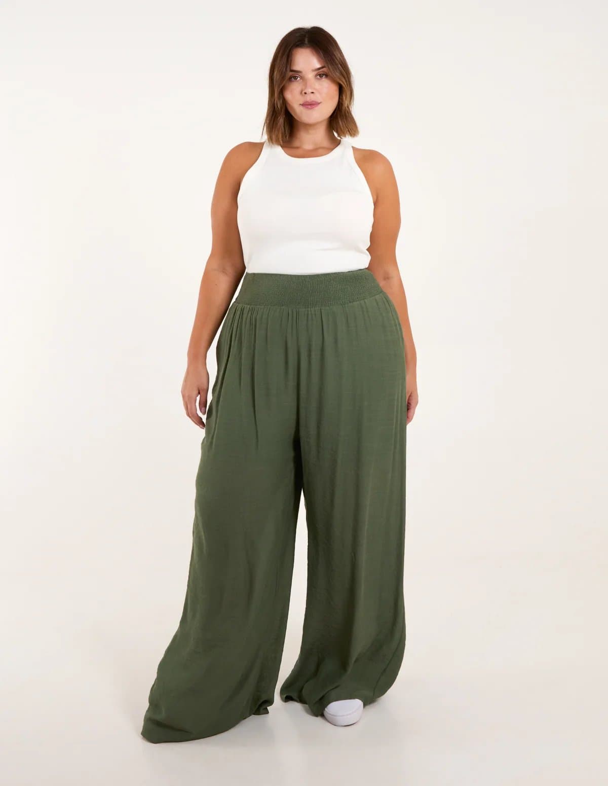 Blue Vanilla Curve Wide Leg Trousers