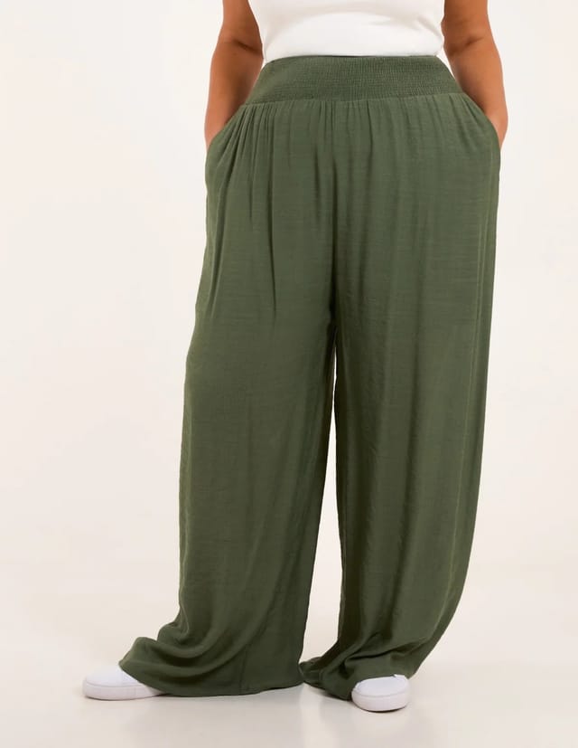 Blue Vanilla Curve Wide Leg Trousers - 2