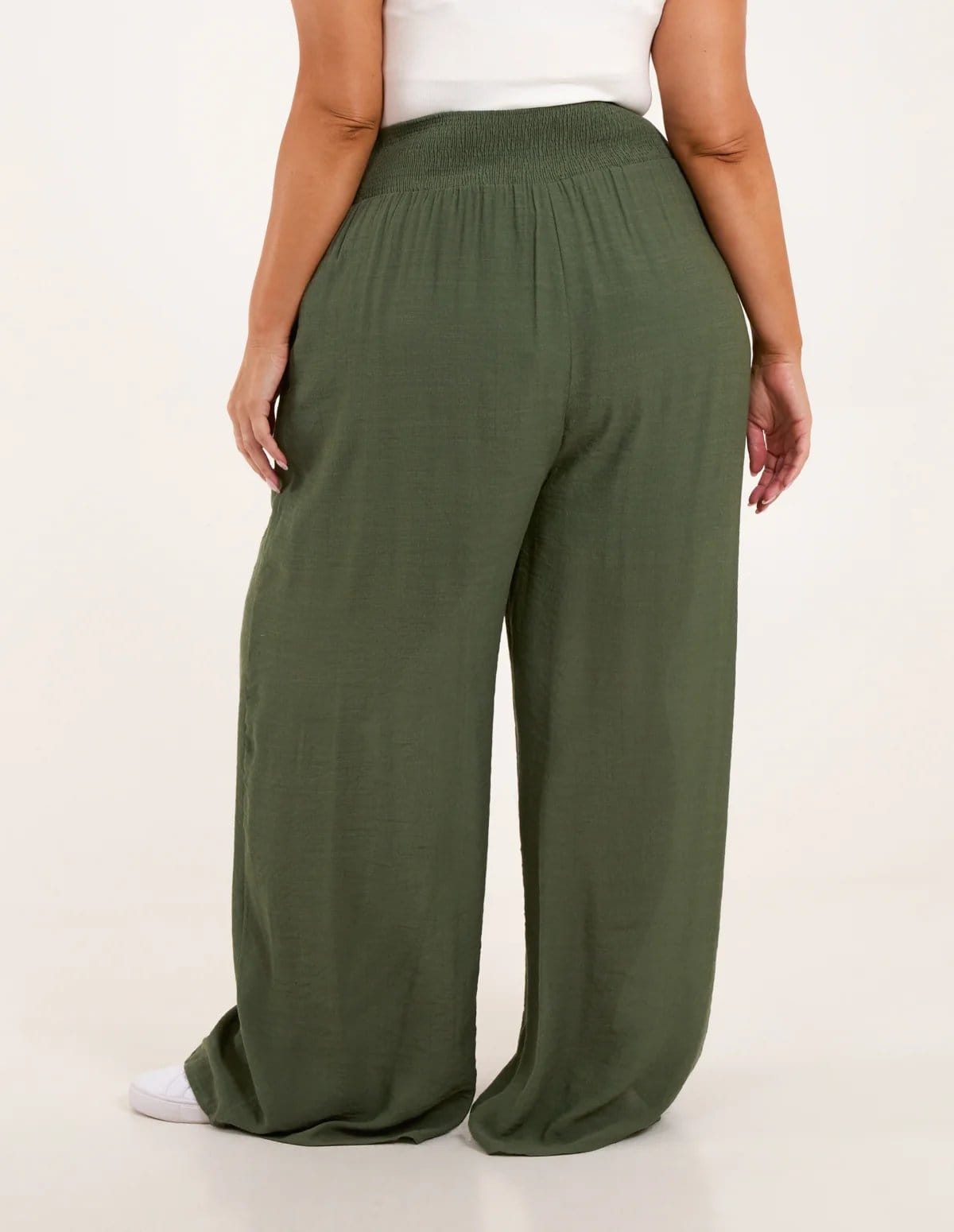 Blue Vanilla Curve Wide Leg Trousers - 4