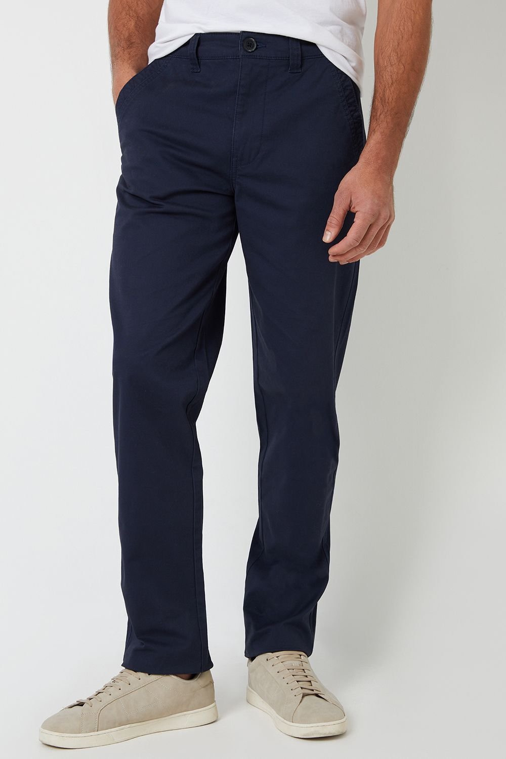 Saltwell Saltwell Men's Stretch Cotton Blend Chino Trousers in Navy - 1