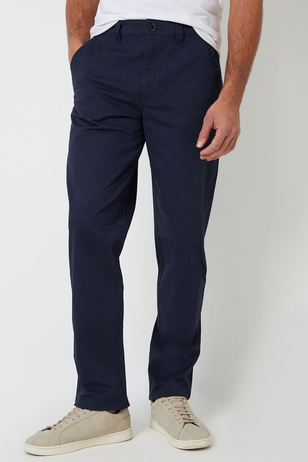 Saltwell Saltwell Navy Stretch Cotton Blend Chino Trousers