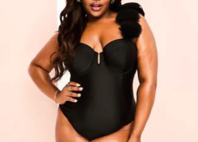 ASOS ASOS tulle corsage strap swimsuit