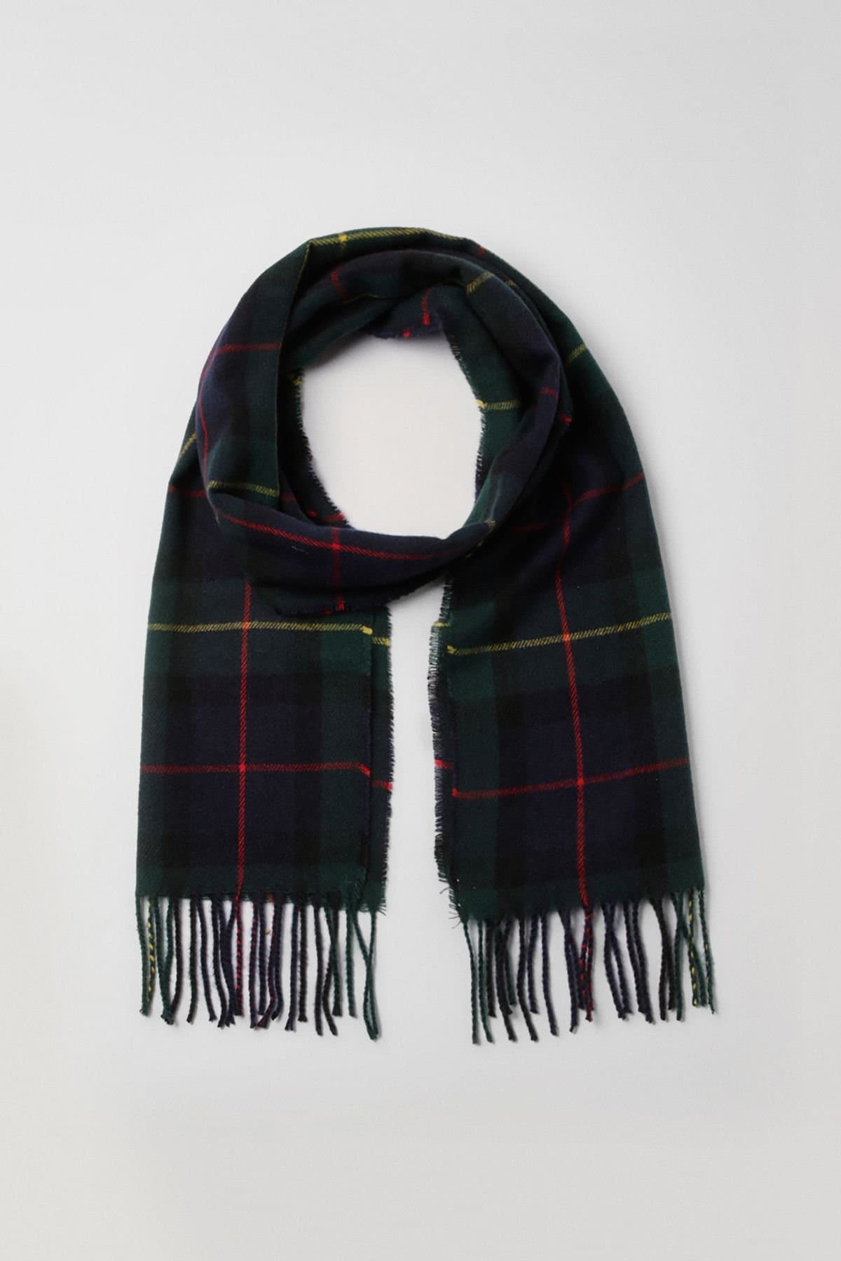 Maine Maine Men's Dark Green Check Scarf