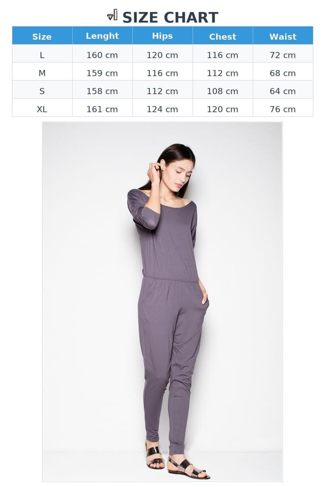 Love Lace Love Lace Women's Sporty Half Round Neck Jumpsuit Cut at Waist in Grey - 3