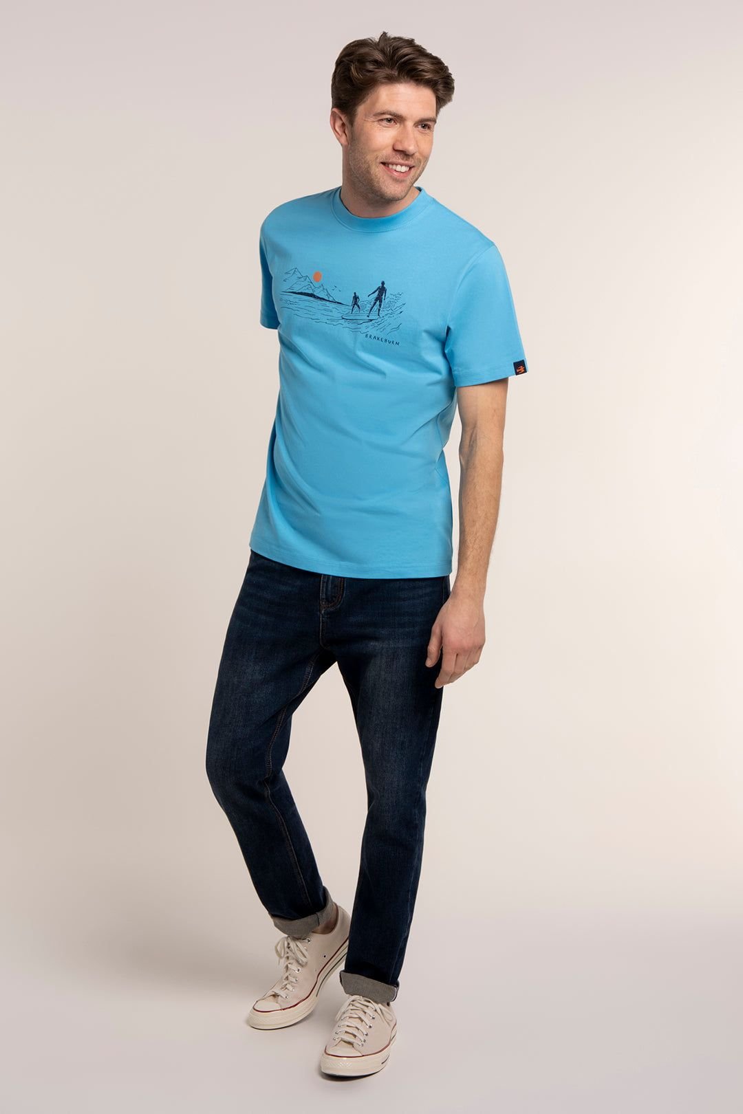 Brakeburn Brakeburn Men's SURFTON T-SHIRT in Blue - 4