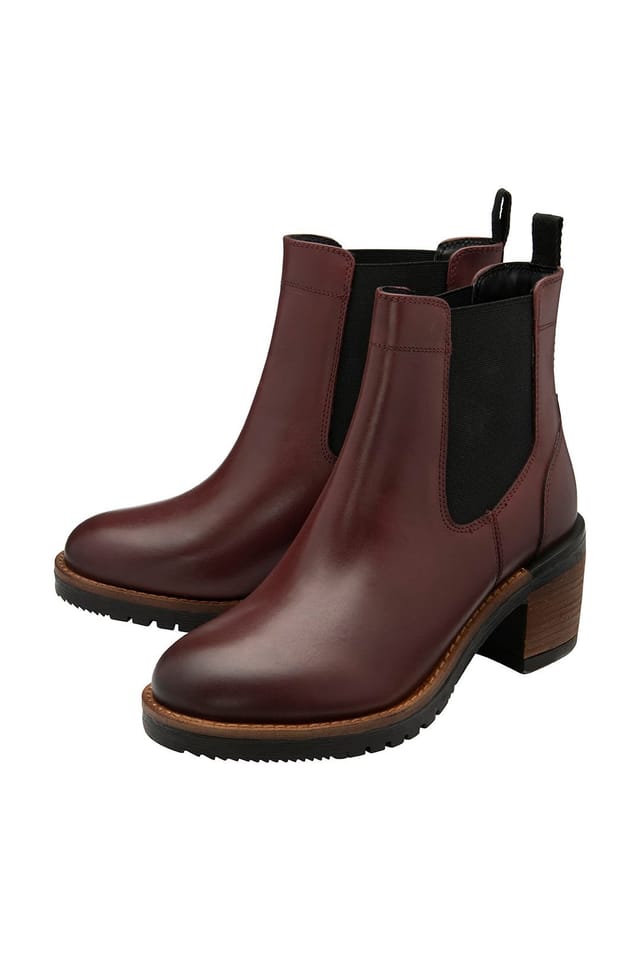 Ravel Ravel Women's Dark Bordo Leather 'Bray' Ankle Boots in Burgundy - 2