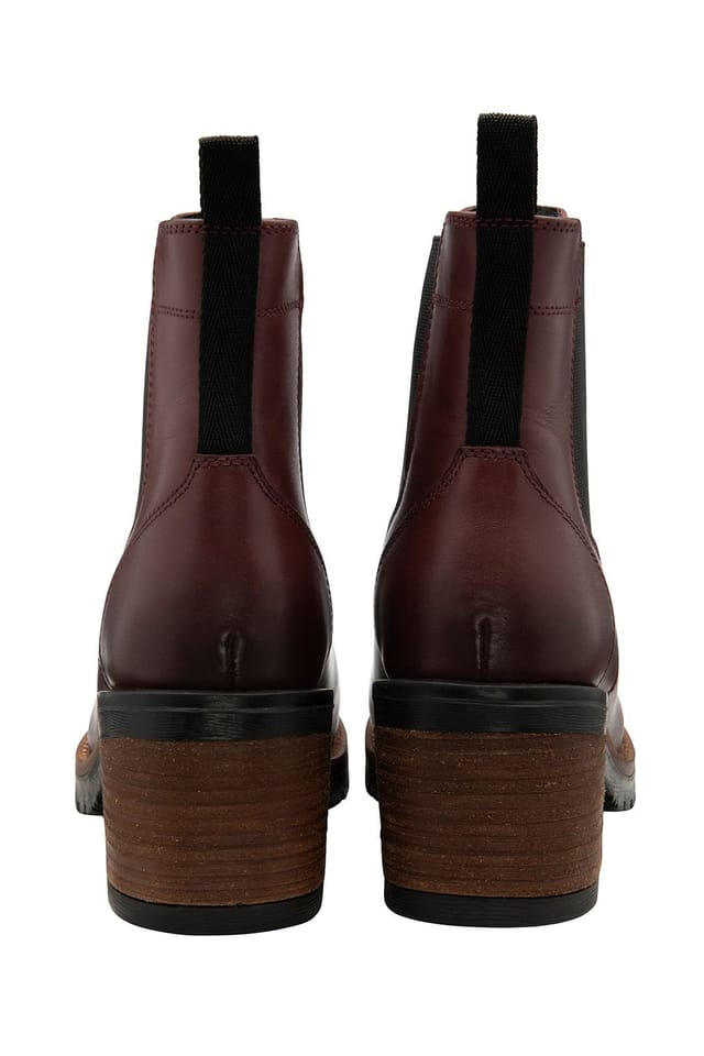 Ravel Ravel Women's Dark Bordo Leather 'Bray' Ankle Boots in Burgundy - 3