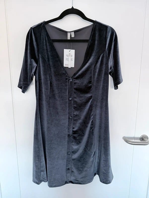 ASOS ASOS blue velvet style dress UK14 - 1