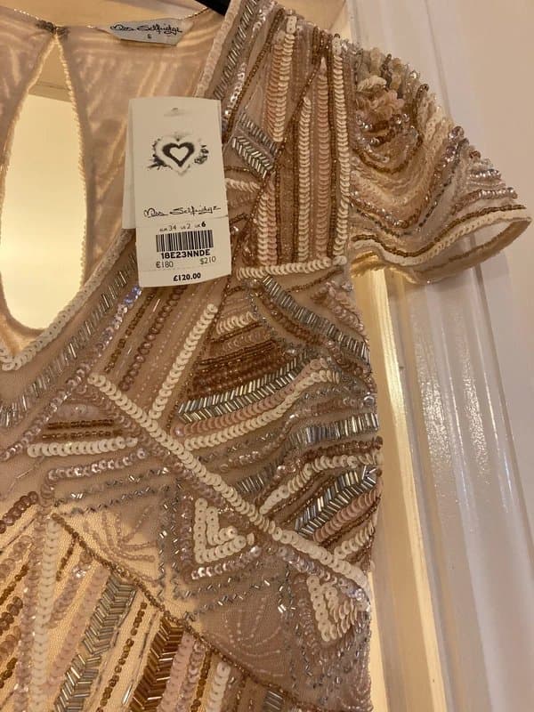 Miss Selfridge Sequinned long evening dress