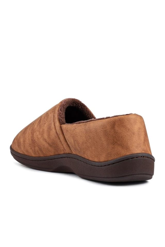 Pavers Pavers Men's Warm Lightweight Slippers in Tan - 3