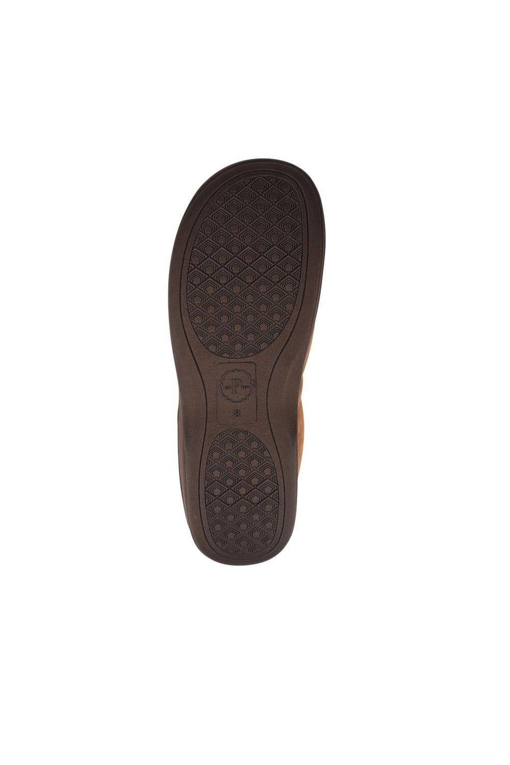 Pavers Pavers Men's Warm Lightweight Slippers in Tan - 4
