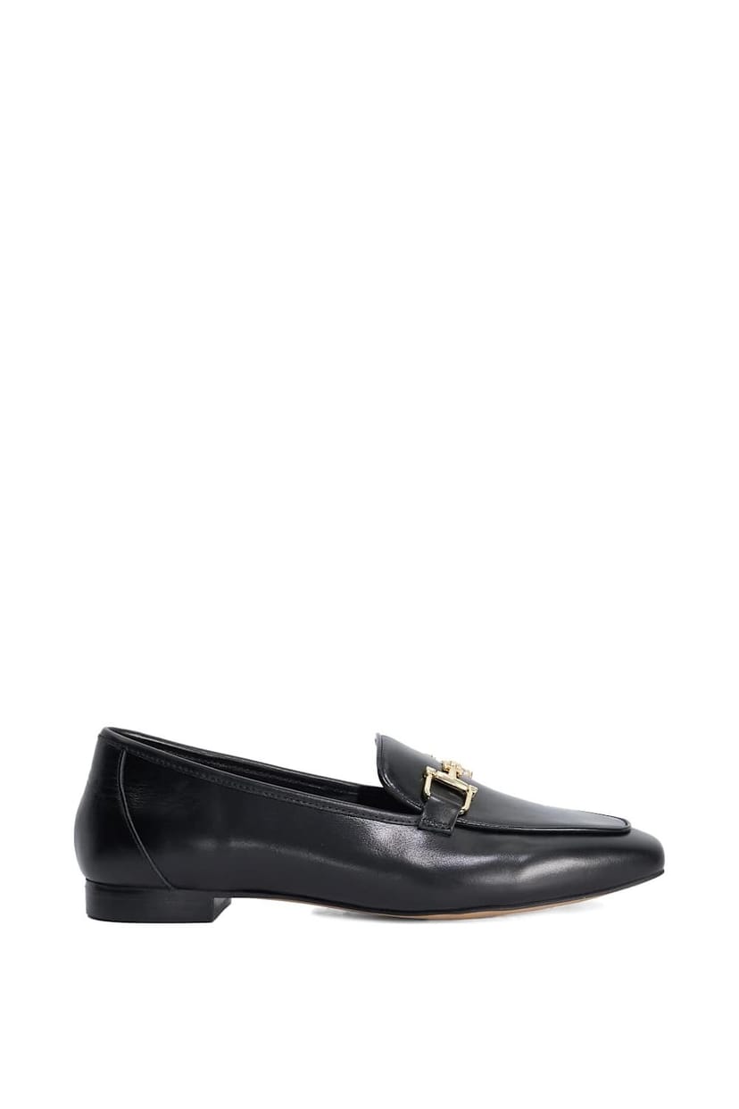 Dune London Dune London Women's Wide Fit 'Grained' Leather Loafers in Black - 1