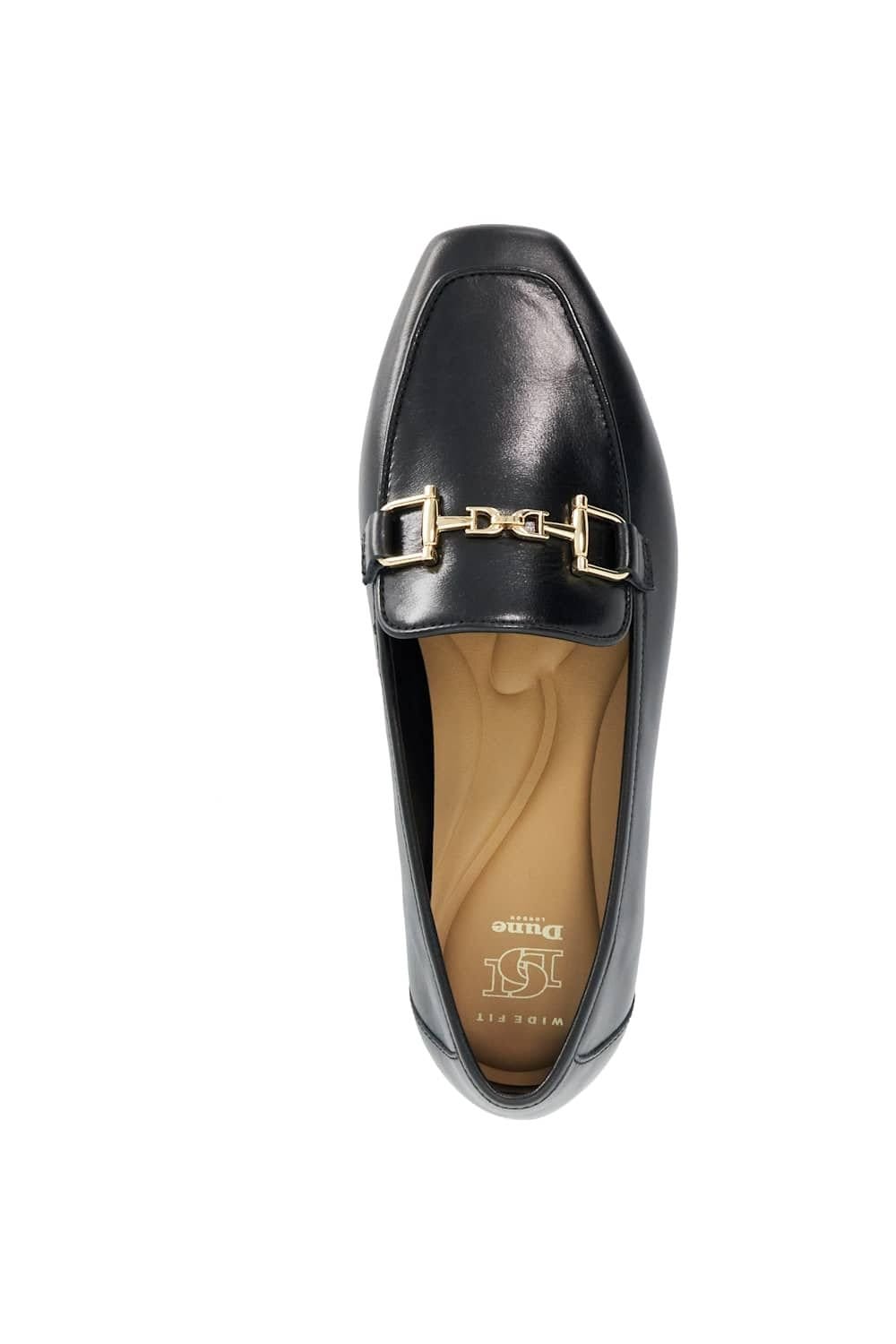 Dune London Dune London Women's Wide Fit 'Grained' Leather Loafers in Black - 4