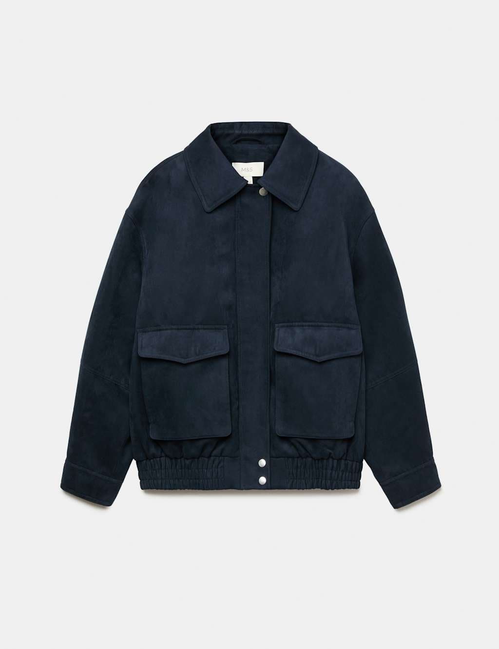 Marks & Spencer M&S Suedette Bomber Jacket Midnight Navy
