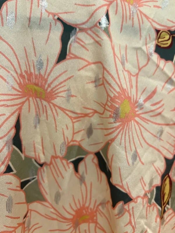 Never Fully Dressed Stunning Peach Print Tiered Mini Dress Size 14