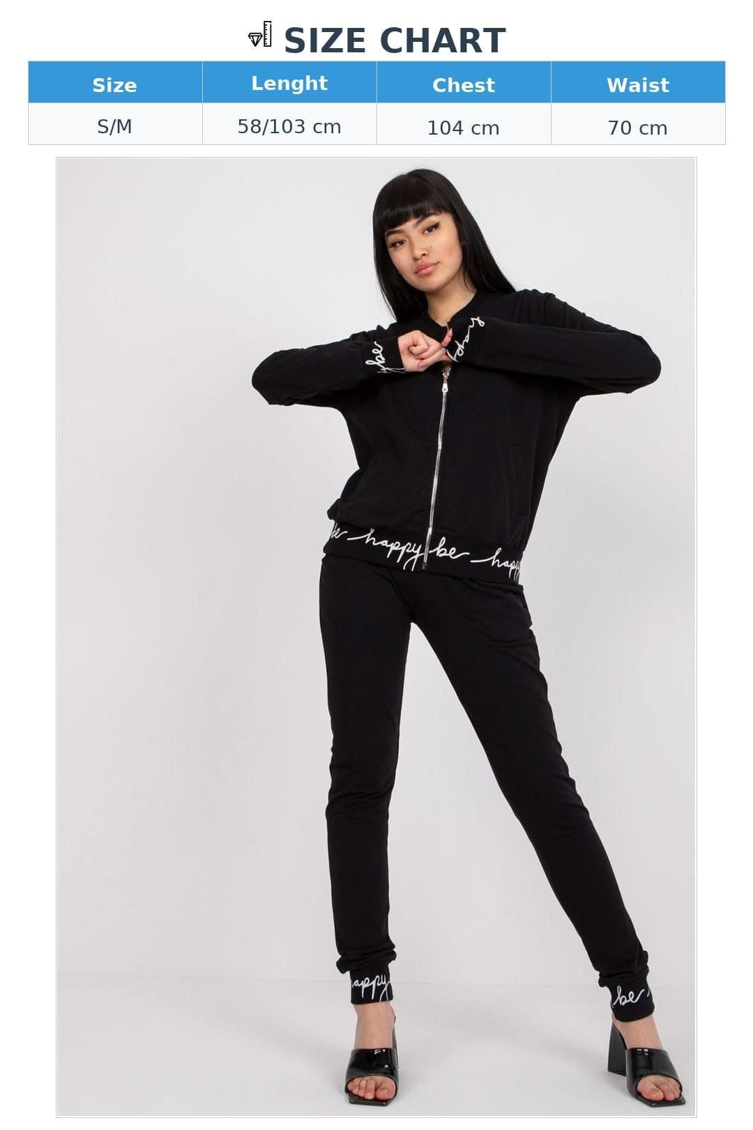 Love Lace Love Lace Women's Long Sleeve Blouse & Drawstring Pants Set in Black - 4