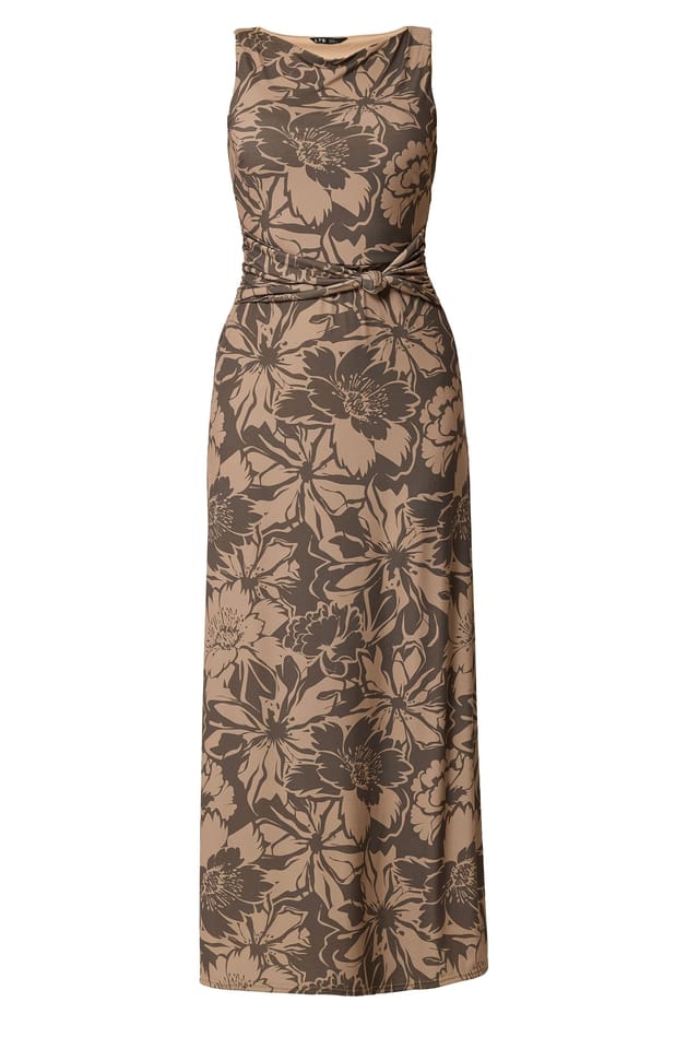 Long Tall Sally Long Tall Sally Women's Tall Floral Detail Maxi Dress in Brown - 2