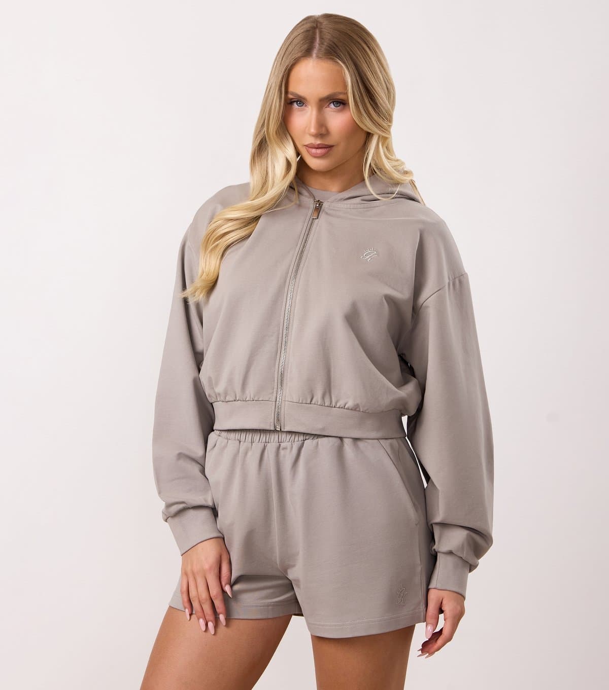 Gym King Women's Stone Victory Boxy Fit Hoodie Gym King New Look