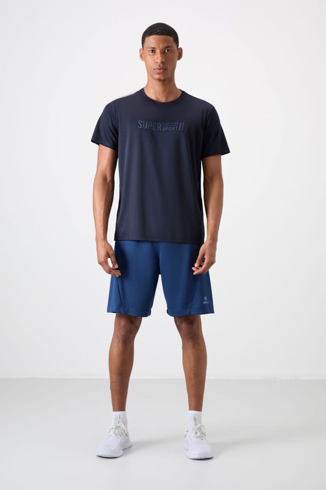 Tommy Life Tommy Life Men's Printed Crew Neck T-Shirt in Navy - 2