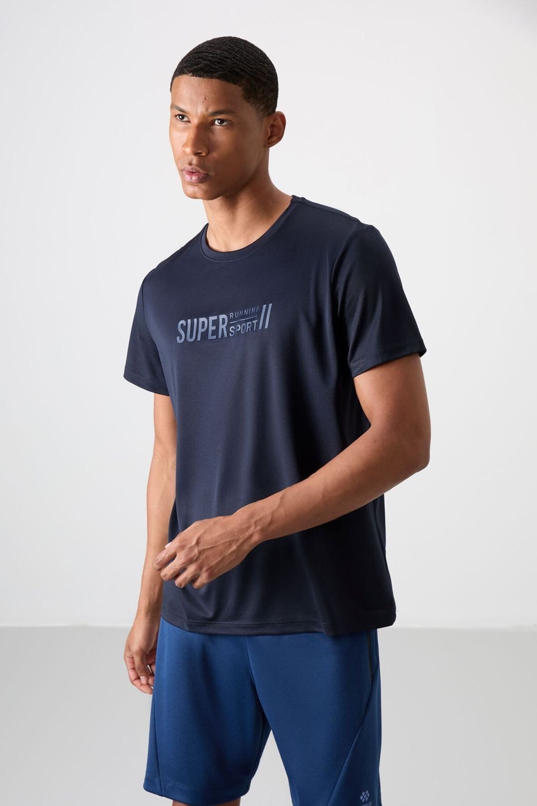 Tommy Life Tommy Life Men's Printed Crew Neck T-Shirt in Navy - 4