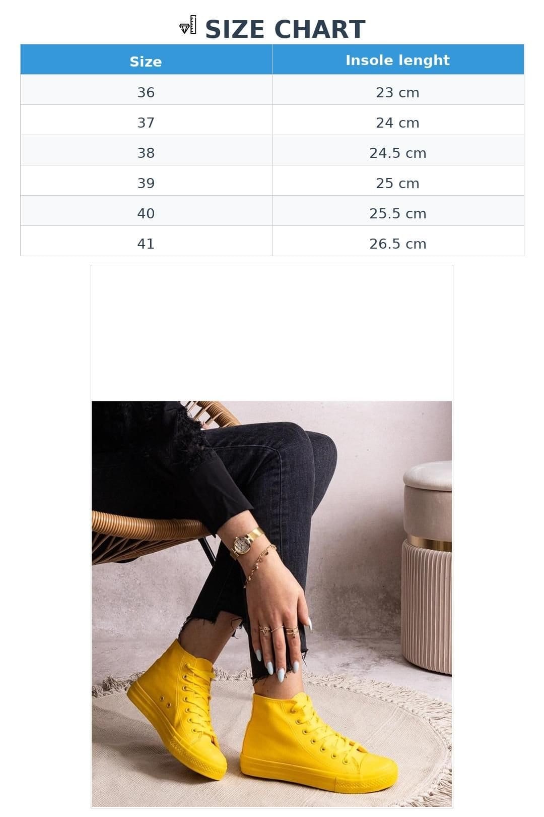 Love Lace Love Lace Women's High Top Fabric Sneakers with Rubber Sole Laced Yellow Street - 4