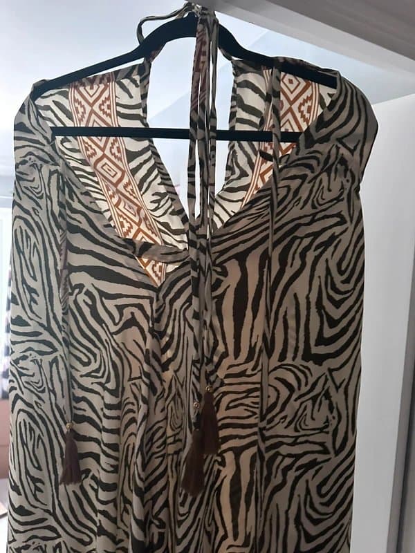 ASOS Animal print halter neck sun dress