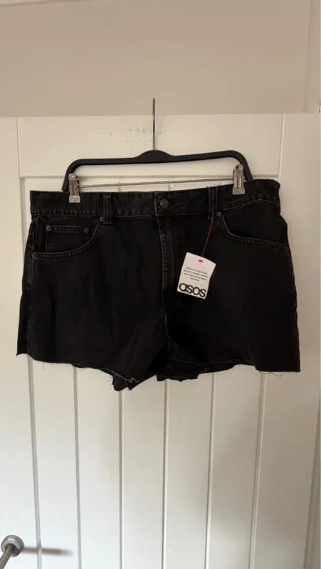 ASOS asos black denim shorts