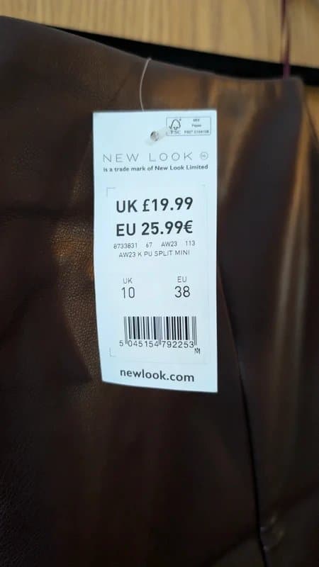New Look Brand new ladies leather skirt