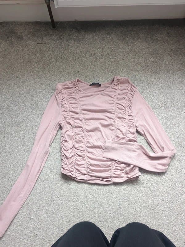 Bershka Bershka Pink Ruched Top size S