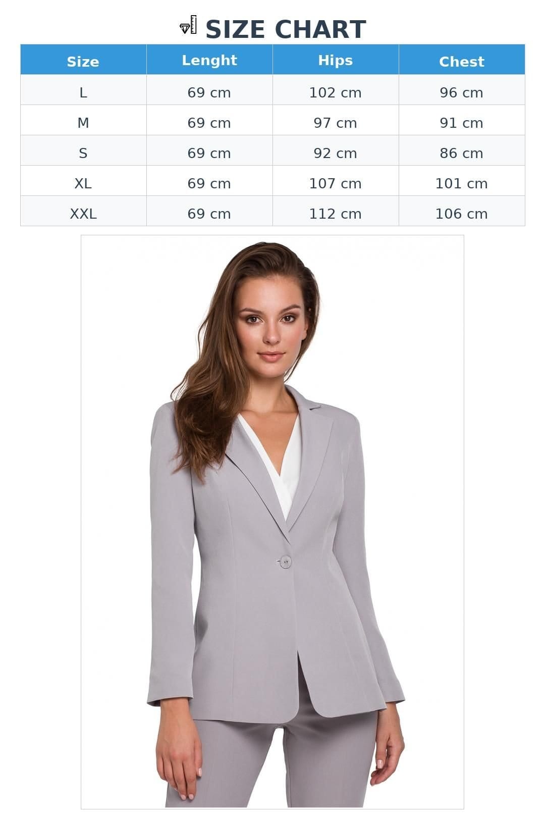 Love Lace Love Lace Women's One Button Slim Fit Lined Jacket in Grey - 4