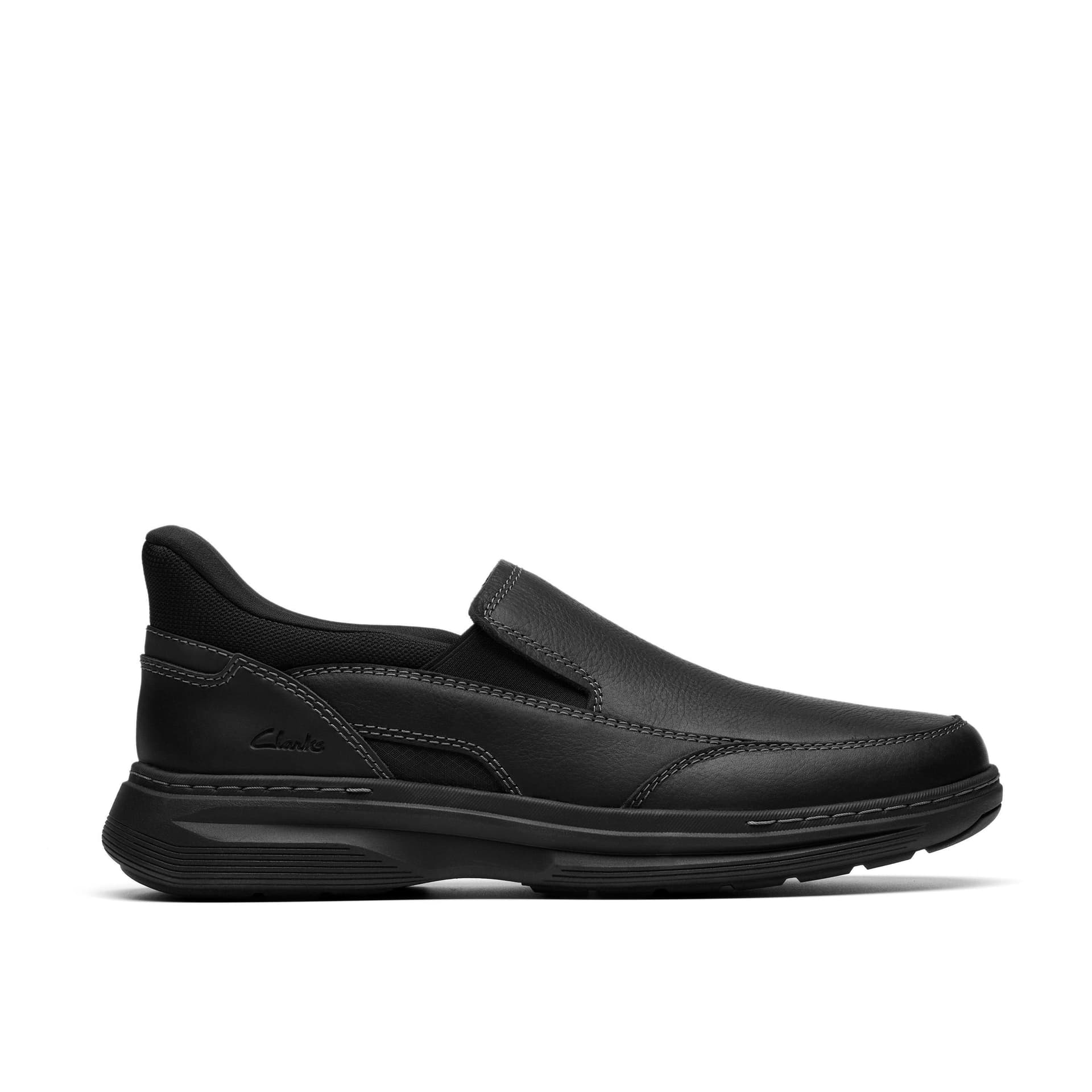Clarks Clarks Men's Craftwell Step Black Tumbled Slip Ons