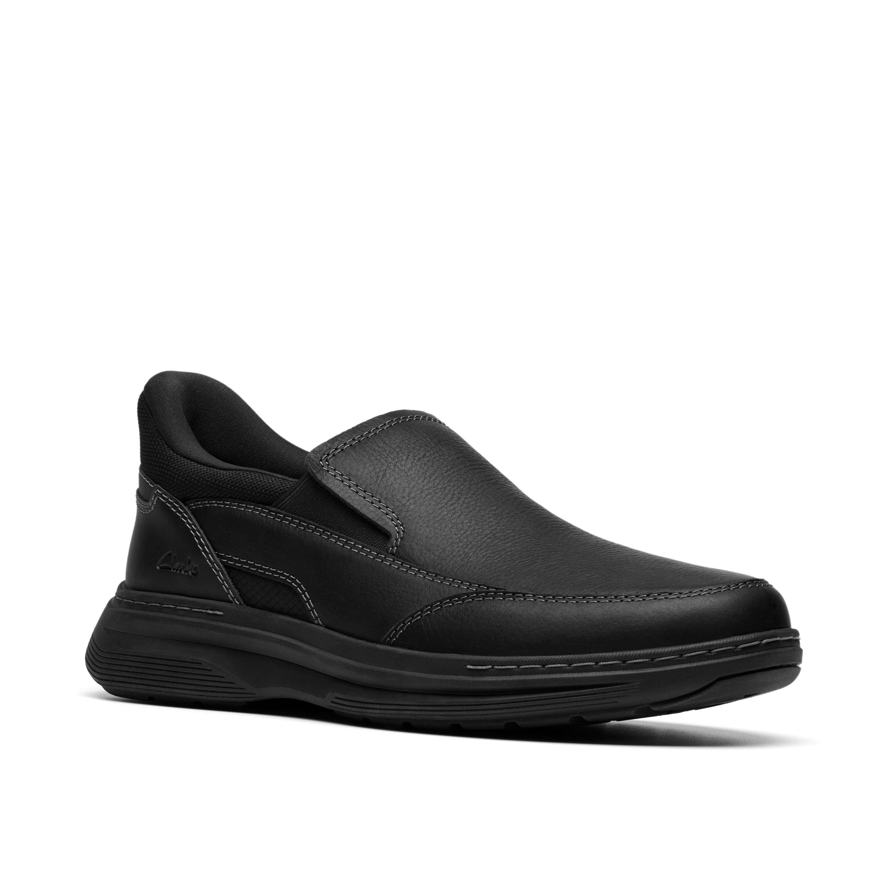 Clarks Clarks Men's Craftwell Step Black Tumbled Slip Ons - 4