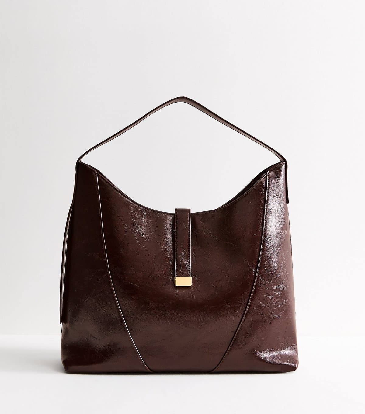 New Look New Look Dark Burgundy Faux Leather Hobo Shoulder Bag