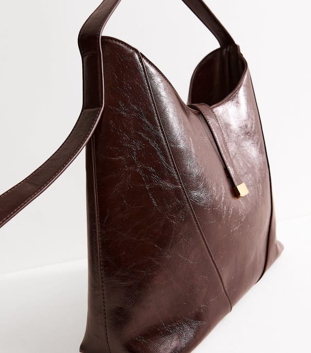 New Look Dark Burgundy Faux Leather Hobo Shoulder bag New Look - 3