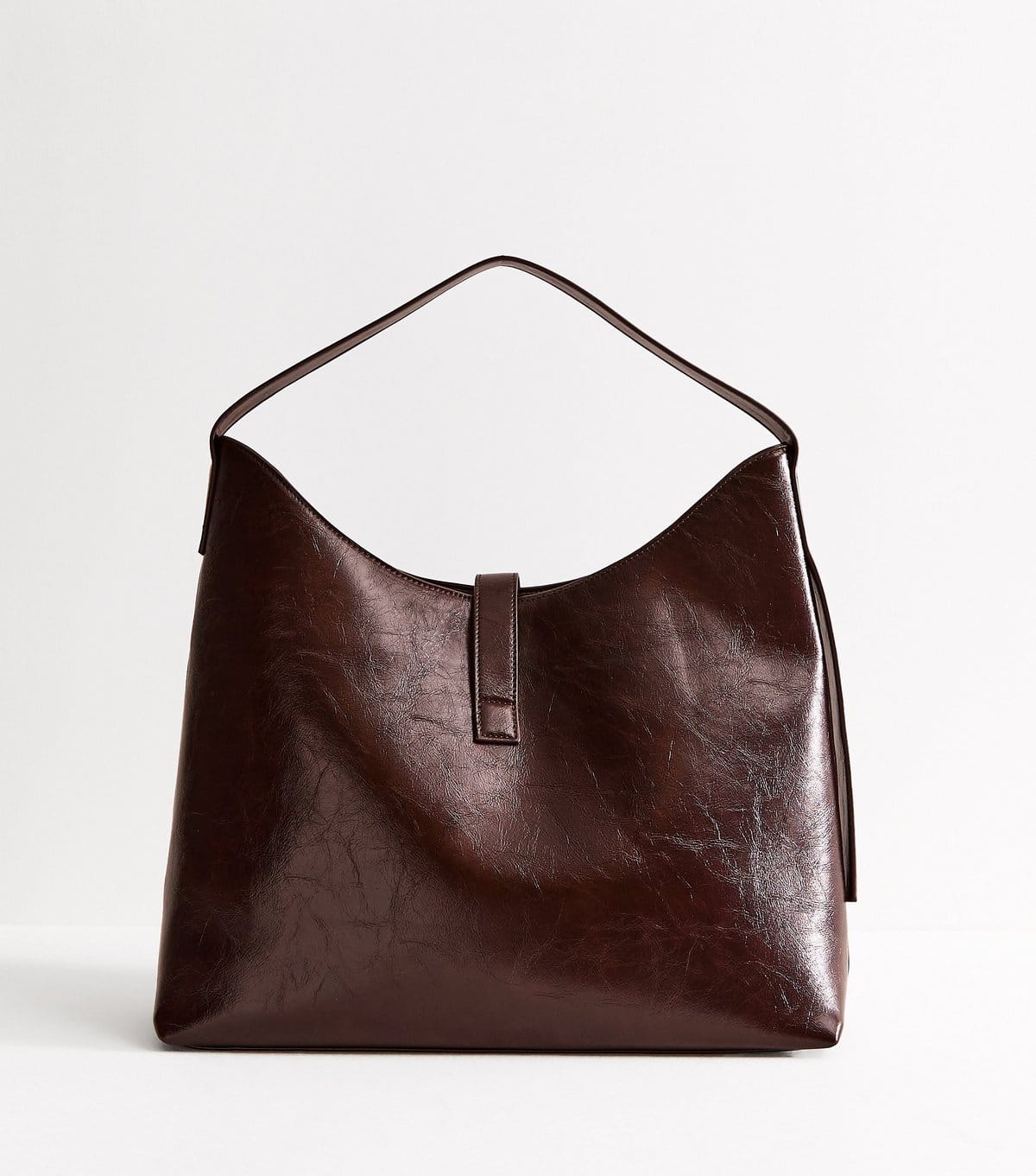 New Look Dark Burgundy Faux Leather Hobo Shoulder bag New Look - 4