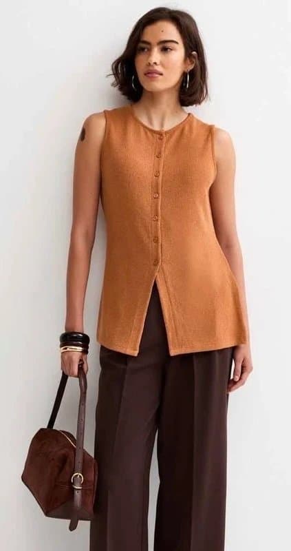 New Look Sleevelese waistcoat fine knit size 12