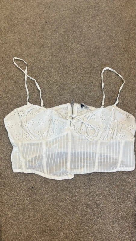 Bershka Bershka White Corset Top