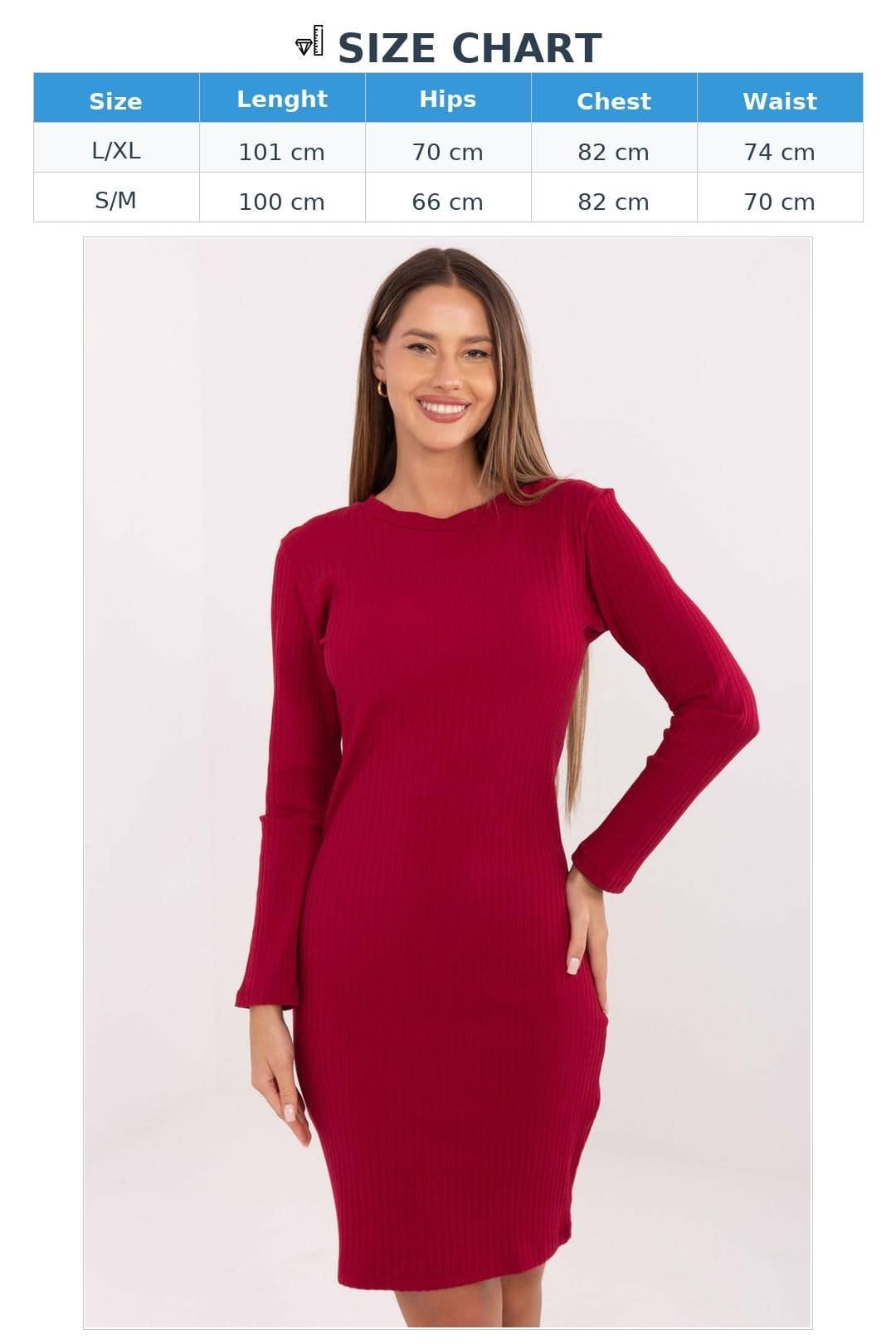 Love Lace Love Lace Women's Everyday Ribbed Cotton Pencil Dress Style 221256 in Red - 4