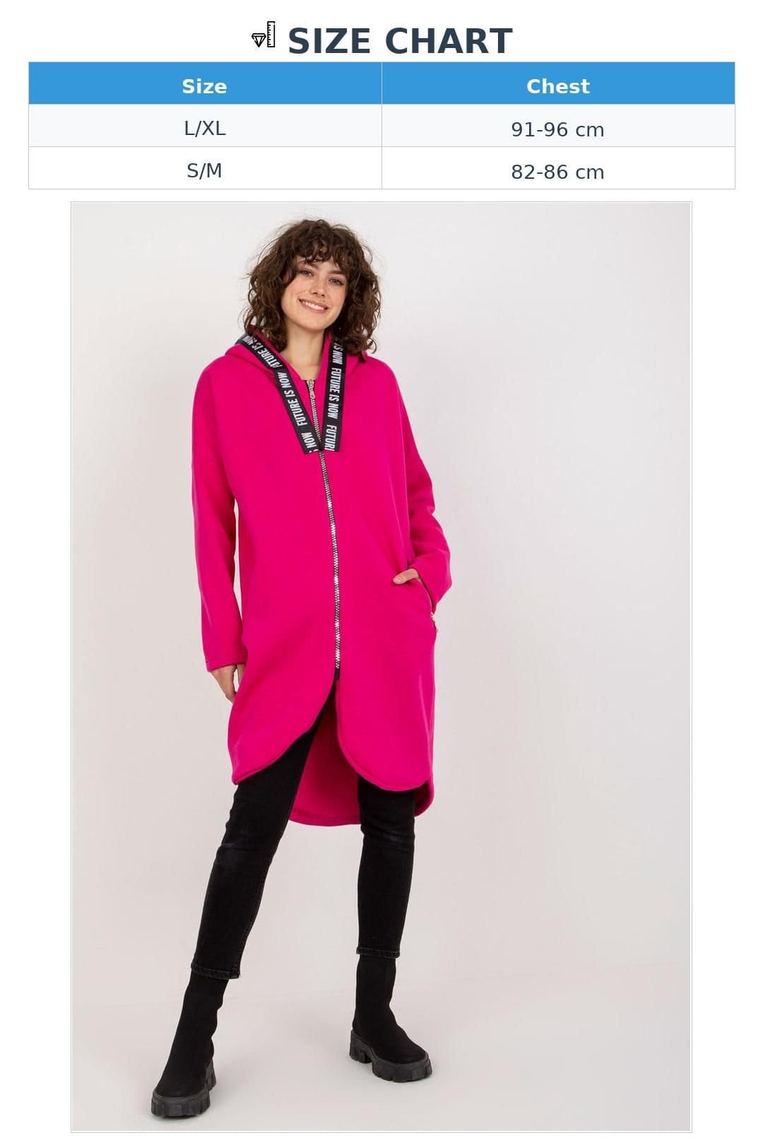 Love Lace Love Lace Women's Extended Fit Zippered Hooded Sweatshirt in Pink - 4