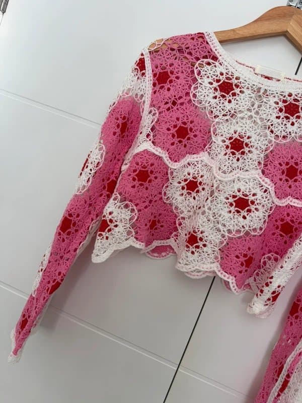 ASOS ASOS crop crochet top size s