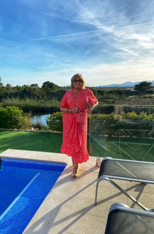 Never Fully Dressed Never Fully Dressed pink leopard animal print ruffle wrap summer wedding holiday midi dress XL 16 18 - 1