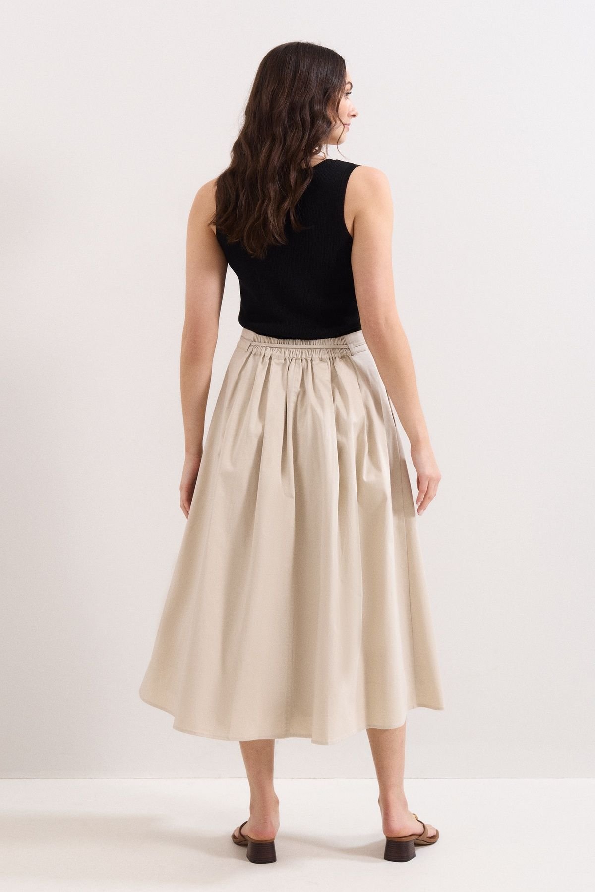 Phase Eight Phase Eight Women's Erin Cotton Skirt in Light Beige - 4