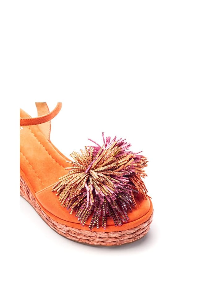 Moda In Pelle Moda In Pelle Women's 'Marco' Alcantara Wedges in Orange - 2