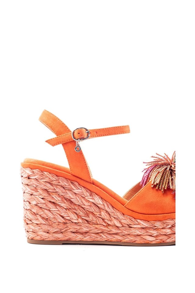 Moda In Pelle Moda In Pelle Women's 'Marco' Alcantara Wedges in Orange - 3