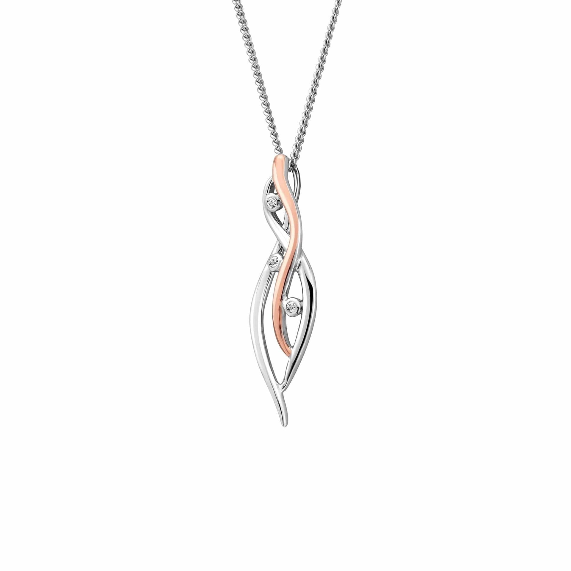 Clogau Clogau Women's Nature's Wonder Sterling Silver Waterfall Pendant with Topaz in Metallics