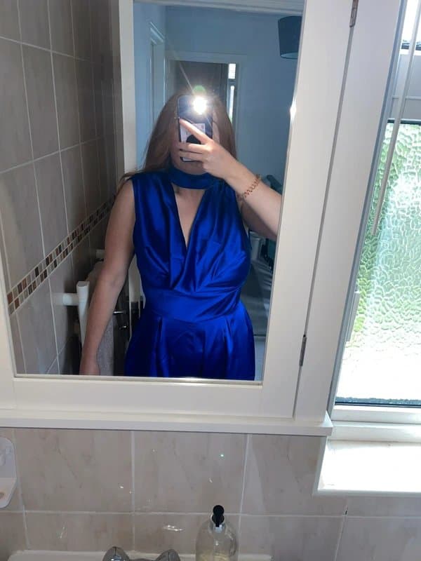 ASOS Royal blue cowl neck jumpsuit