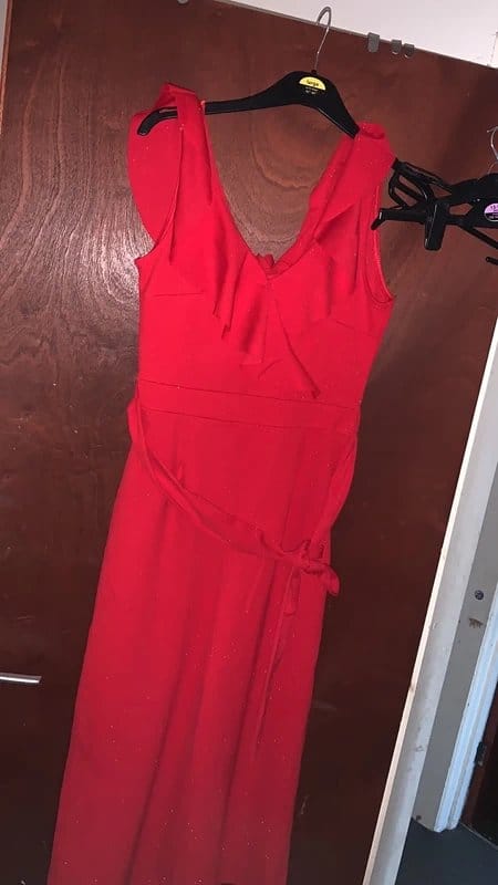 New Look Red Satin Jumpsuit