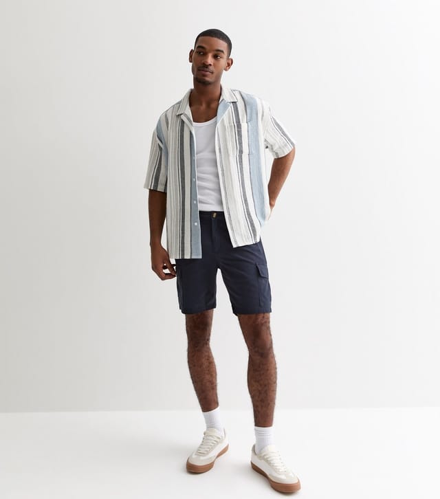 New Look Men's Navy Regular Fit Cargo Shorts New Look - 3