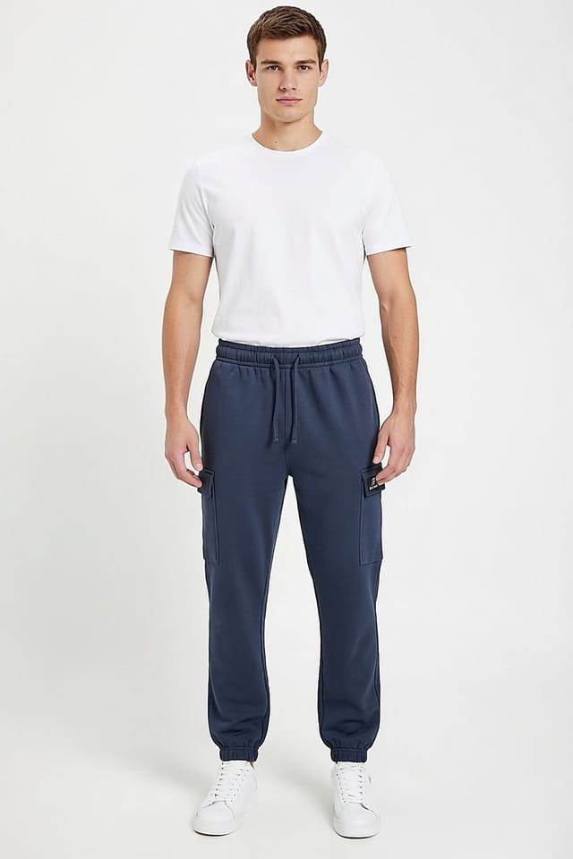 Foster Taylor Foster Taylor Men's Men's Cargo Joggers JL in Dark Blue - 2