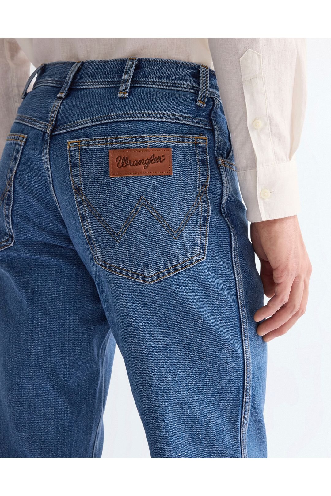 Wrangler Wrangler Men's Texas Regular Fit Jeans Vintage Stonewash in Blue - 4